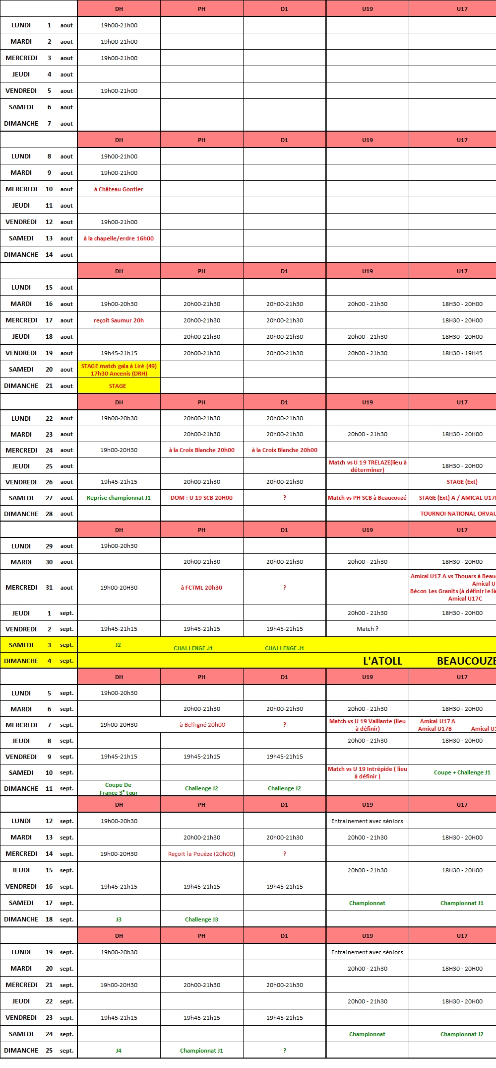 Rencontres amicales saumur