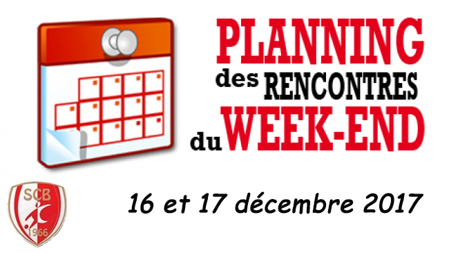 Agenda du week end 16 et 17 décembre 2017