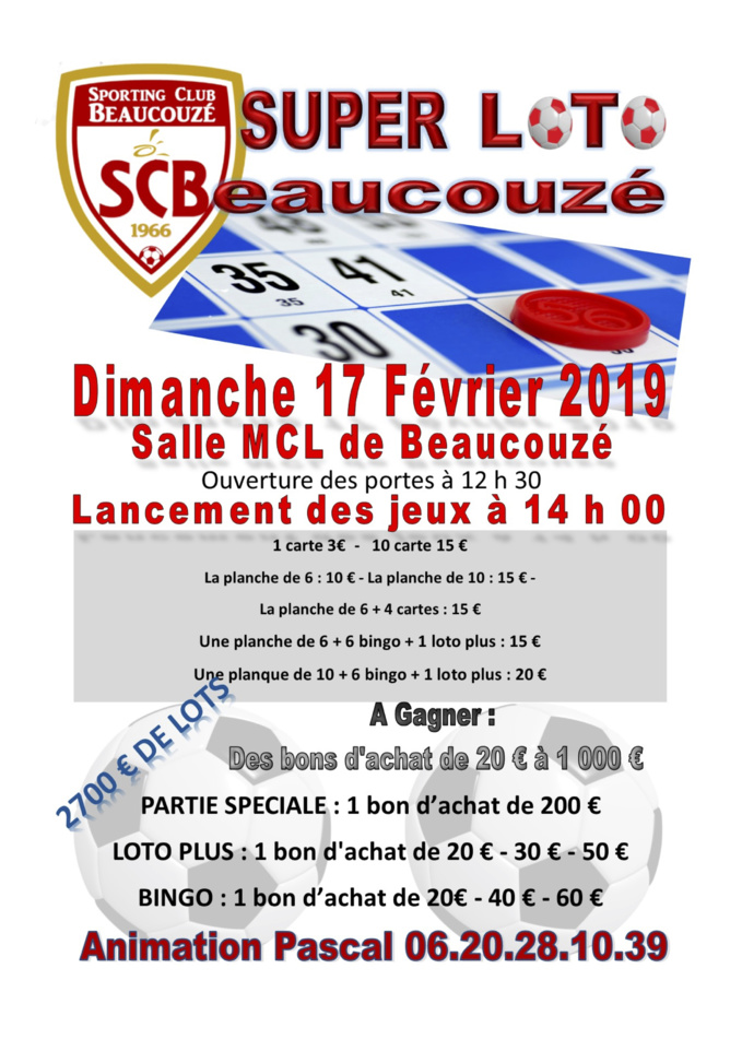 L  O  T  O   - 17 février 2019 L  O  T  O   - 17 février 2019