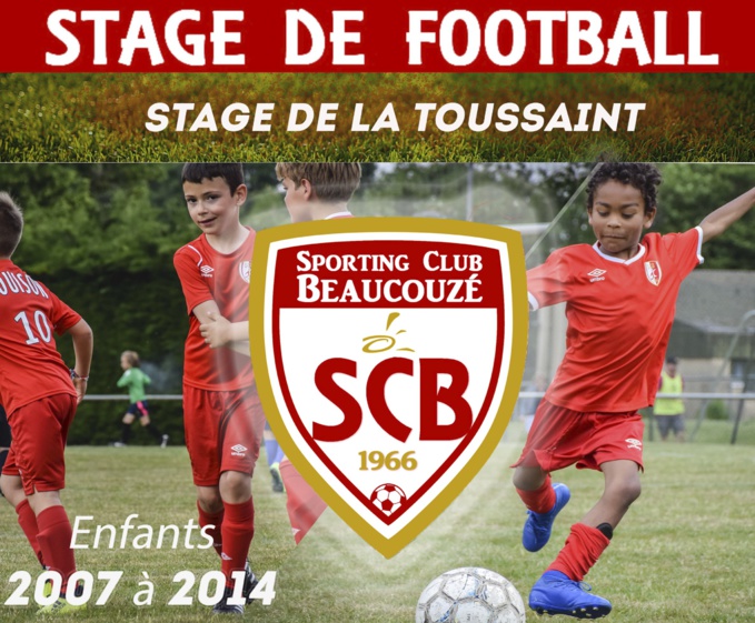 Vacances de la Toussaint : Stage de foot au SCB