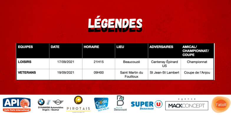 AGENDA DU WEEK-END