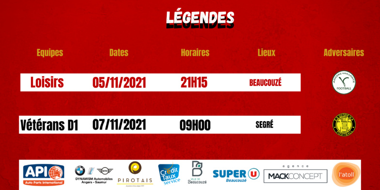 Agenda du week end !