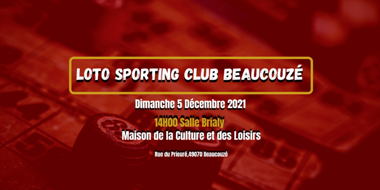 Dimanche 5 décembre, le club organise un loto ! Dimanche 5 décembre, le club organise un loto !