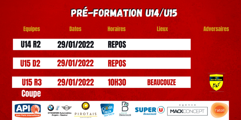 Agenda du week-end !