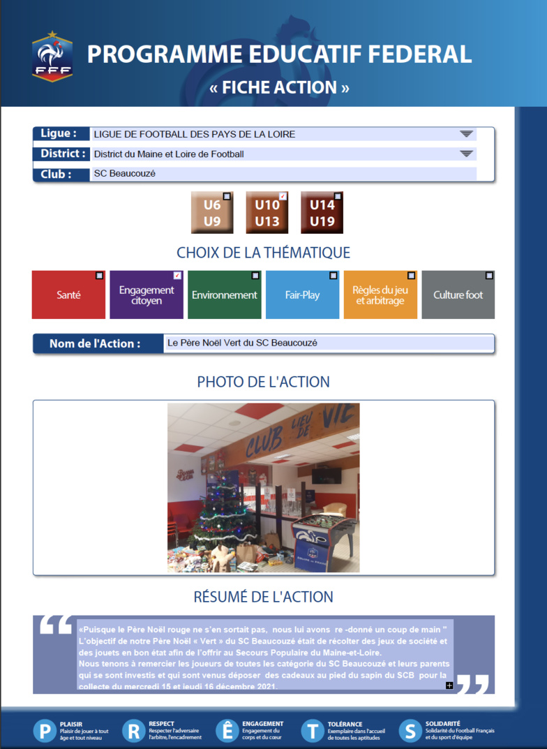 Action du Père Noël Vert pour le Secours Populaire ! Action du Père Noël Vert pour le Secours Populaire !