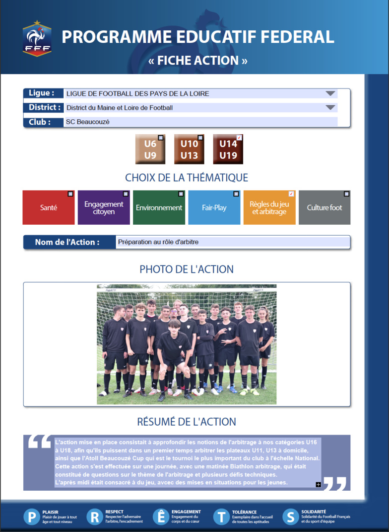 Préparation au rôle d'arbitre ! Préparation au rôle d'arbitre !