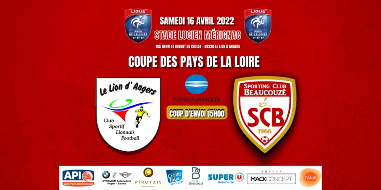 Séniors R1 Coupe des Pays de la Loire Konica Minolta !
