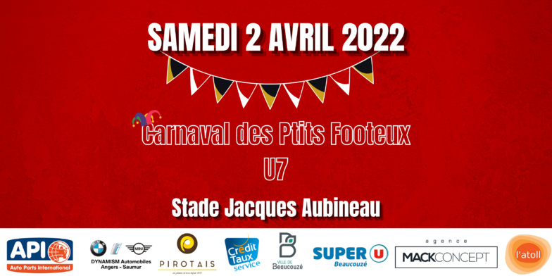 Carnaval des Ptits Footeux à Beaucouzé ce samedi 2 avril 2022 !