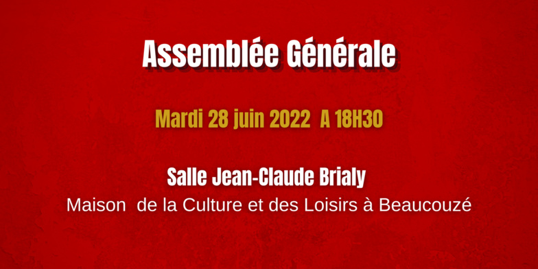 Assemblée Générale, mardi 28 juin 2022