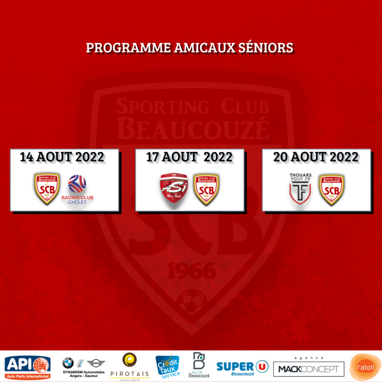 Match amicaux séniors ! Match amicaux séniors !