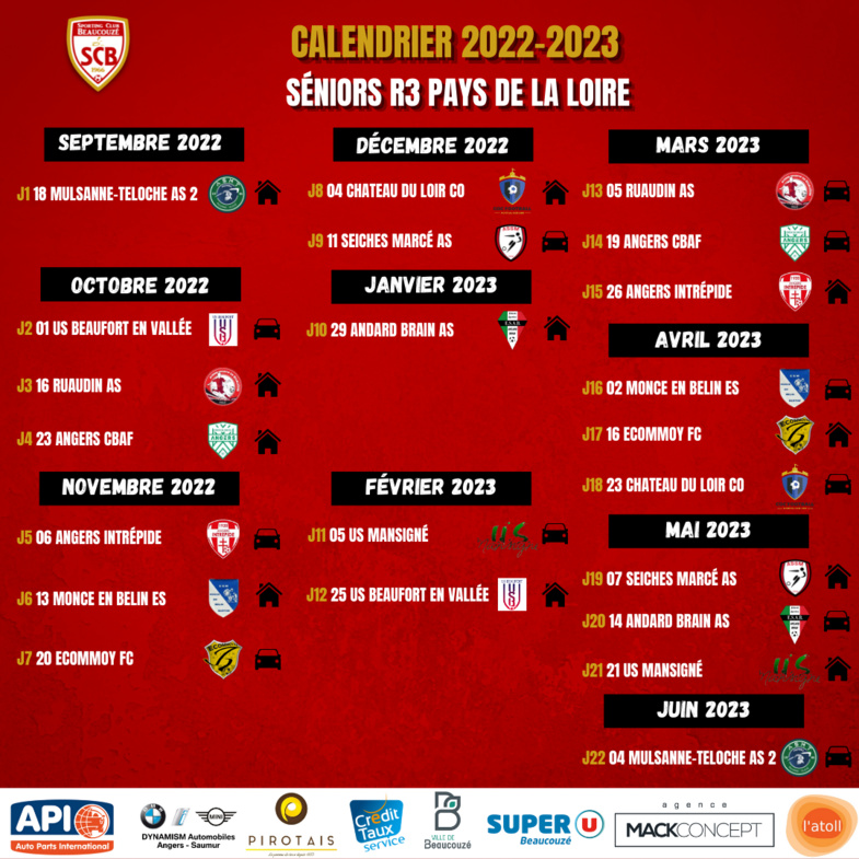 Calendrier R3 disponible !