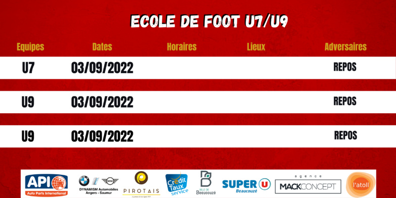 Agenda du week-end !