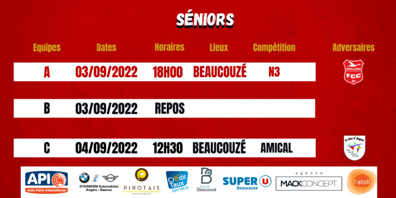 Agenda du week-end !