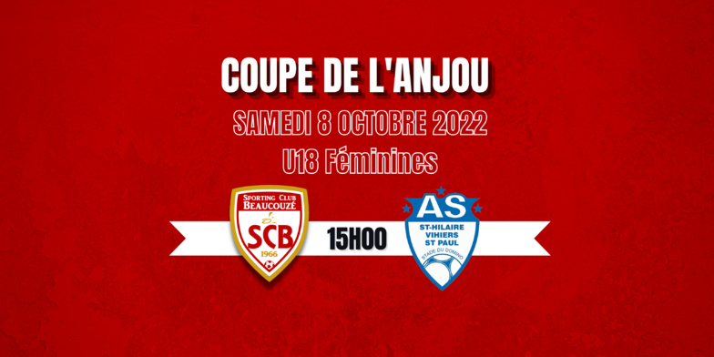 Tirage 1er Tour de la Coupe de l'Anjou U18 Féminines !