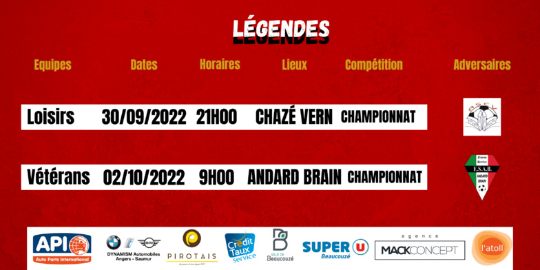 Agenda du week-end !