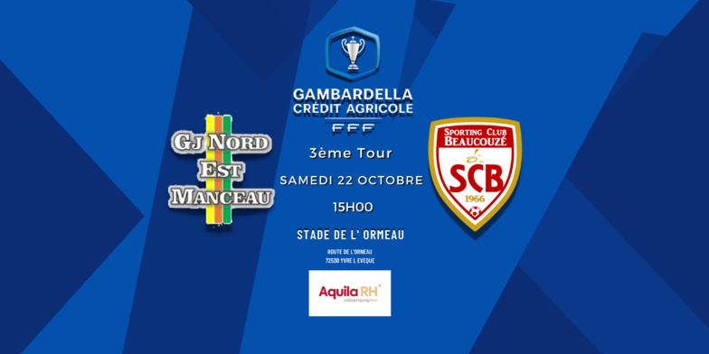 GAMBARDELLA le 3ème Tour se jouera en Sarthe ! GAMBARDELLA le 3ème Tour se jouera en Sarthe !