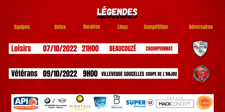 Agenda du week-end !