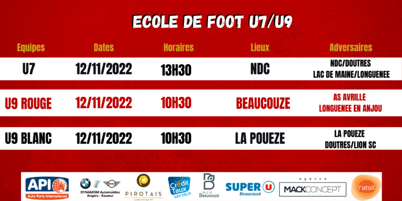 Agenda du week-end !