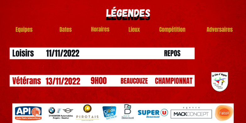 Agenda du week-end !