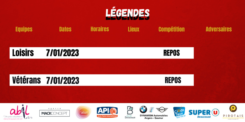 Agenda du week-end !