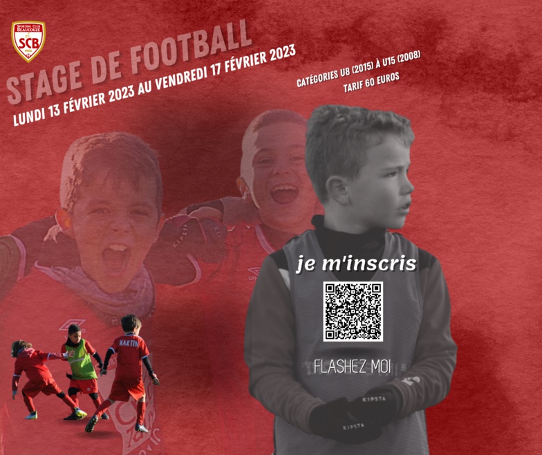Stage Football SCB de U8 (2015) à U15 (2008)