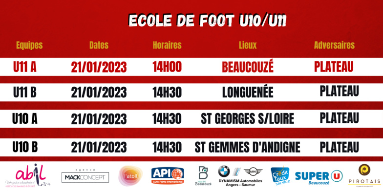 Agenda du week-end !