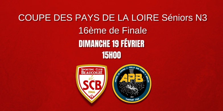 National 3, une Régional 2 à domicile pour les 16es de finale de Coupe des Pays de la Loire !