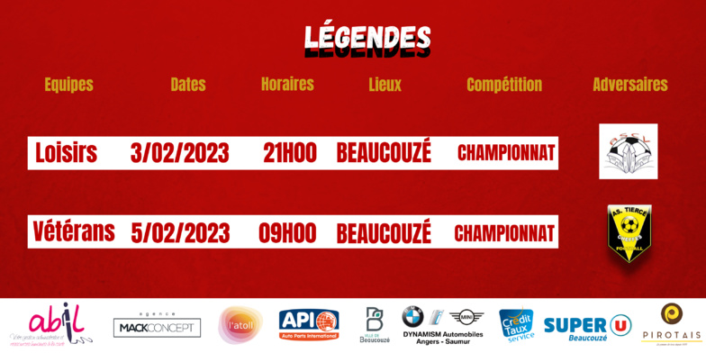 AGENDA DU WEEK-END !
