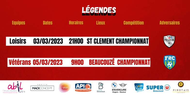 AGENDA DU WEEK-END !