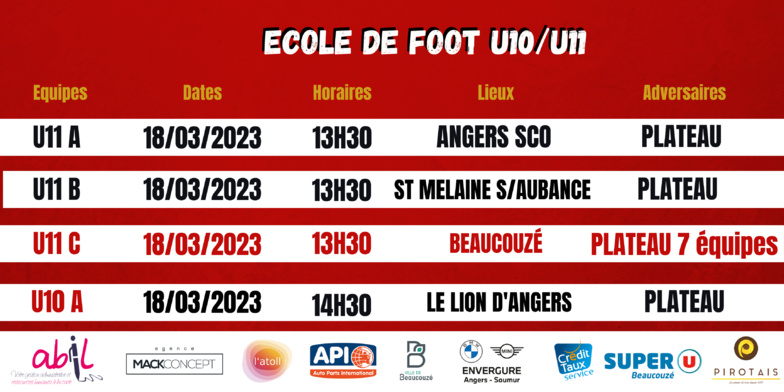 AGENDA DU WEEK-END !