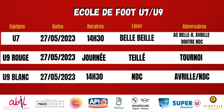 AGENDA DU WEEK-END !