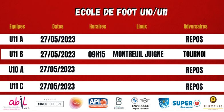 AGENDA DU WEEK-END !