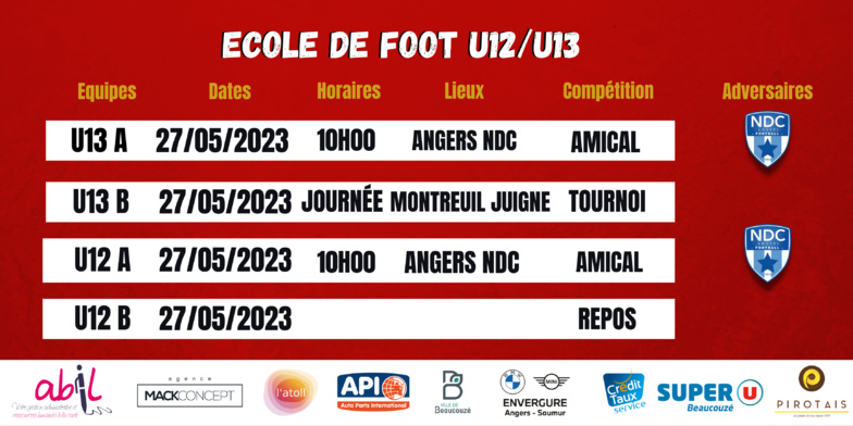 AGENDA DU WEEK-END !