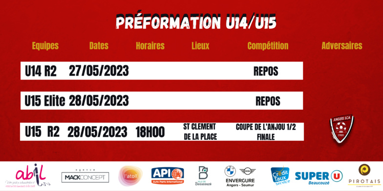 AGENDA DU WEEK-END !
