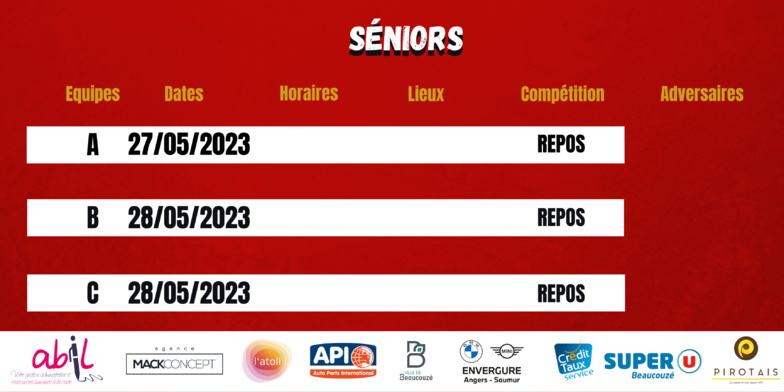 AGENDA DU WEEK-END !