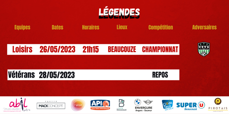 AGENDA DU WEEK-END !