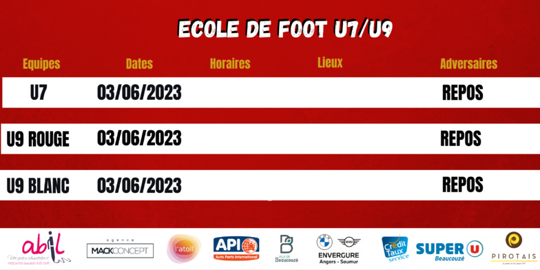 Agenda du week-end !