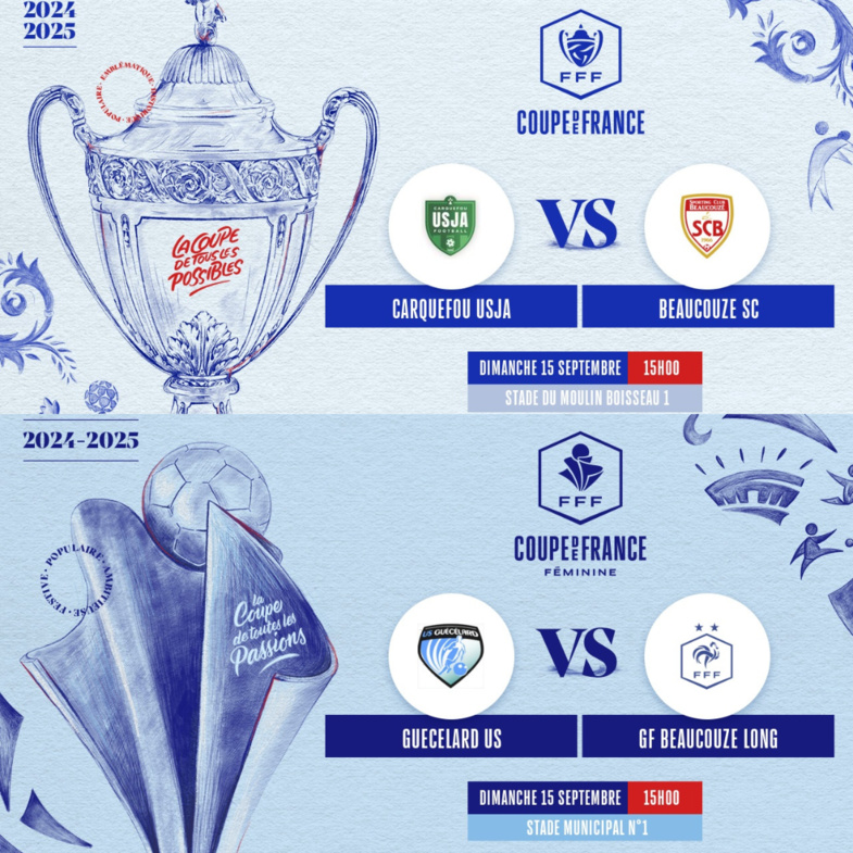 Tirages de Coupe de France 2024/2025 Tirages de Coupe de France 2024/2025