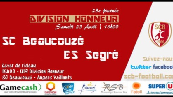 Affiche de la rencontre SC Beaucouzé/ES Segré Affiche de la rencontre SC Beaucouzé/ES Segré