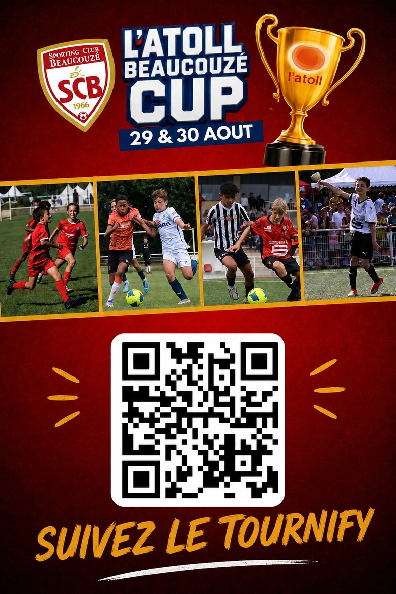 Suivez le tournoi avec le QR code ! Atoll cup 2026