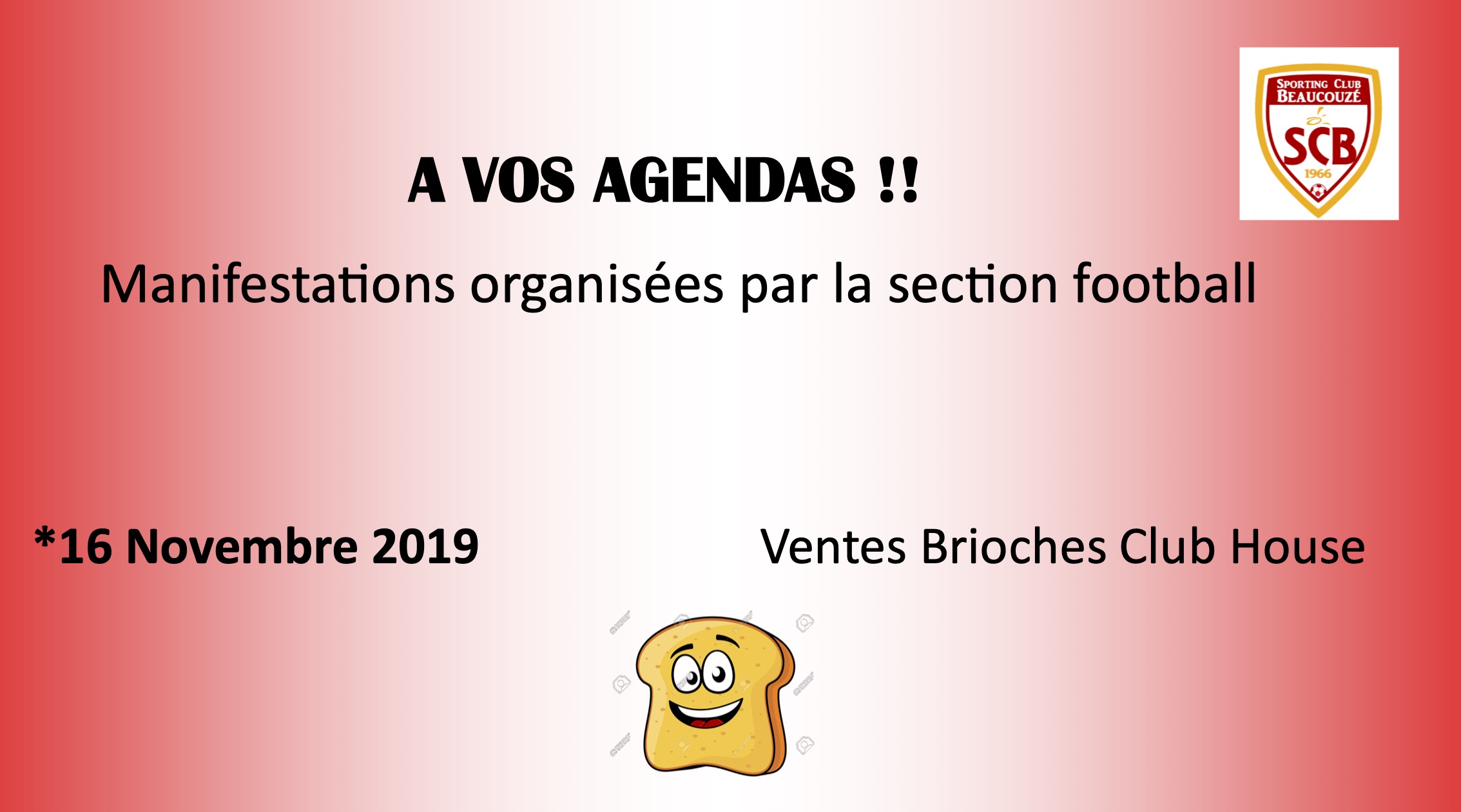 Toutes les manifestations à venir