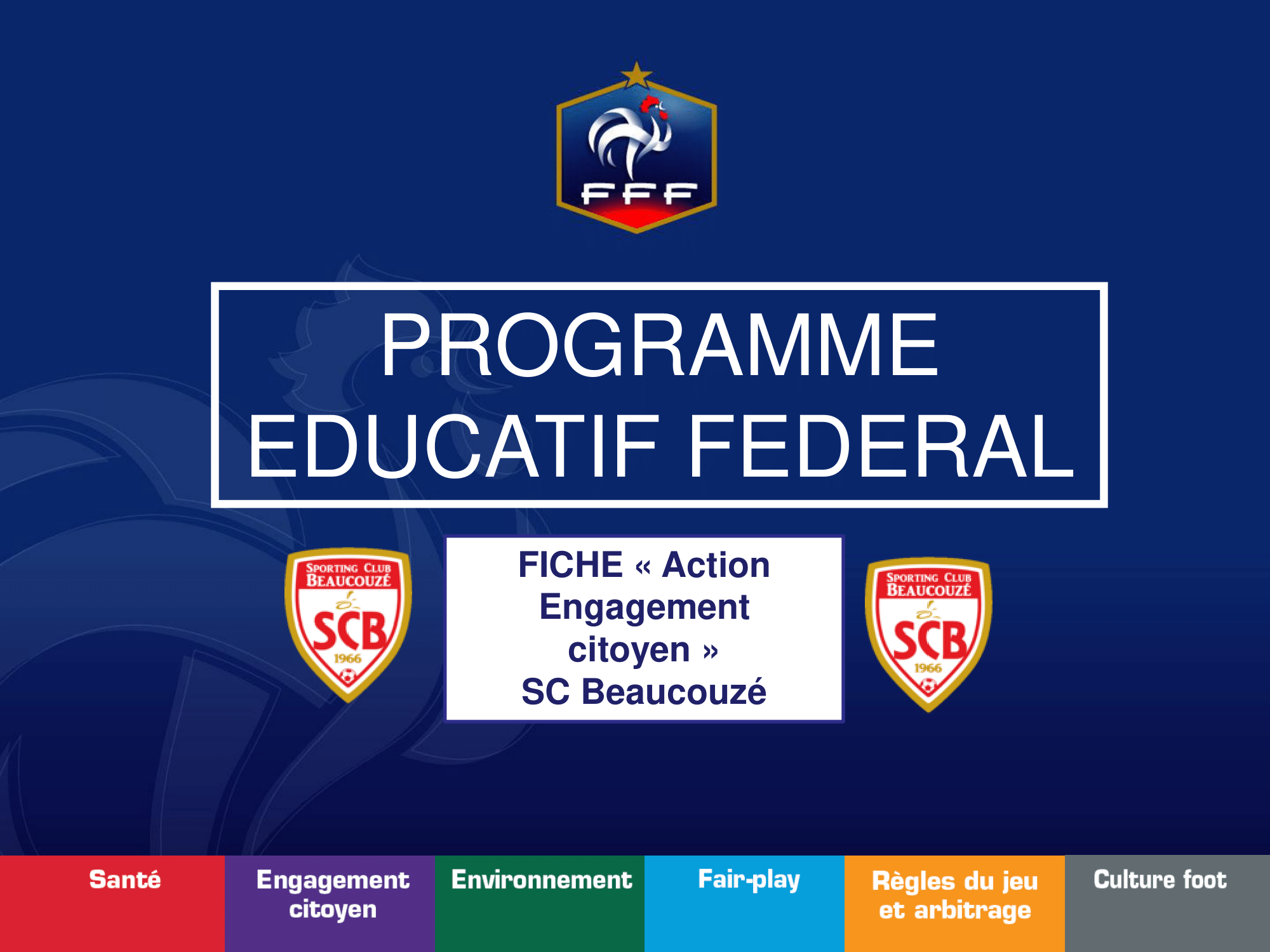 Programme Éducatif Fédéral, « action engagement citoyen »