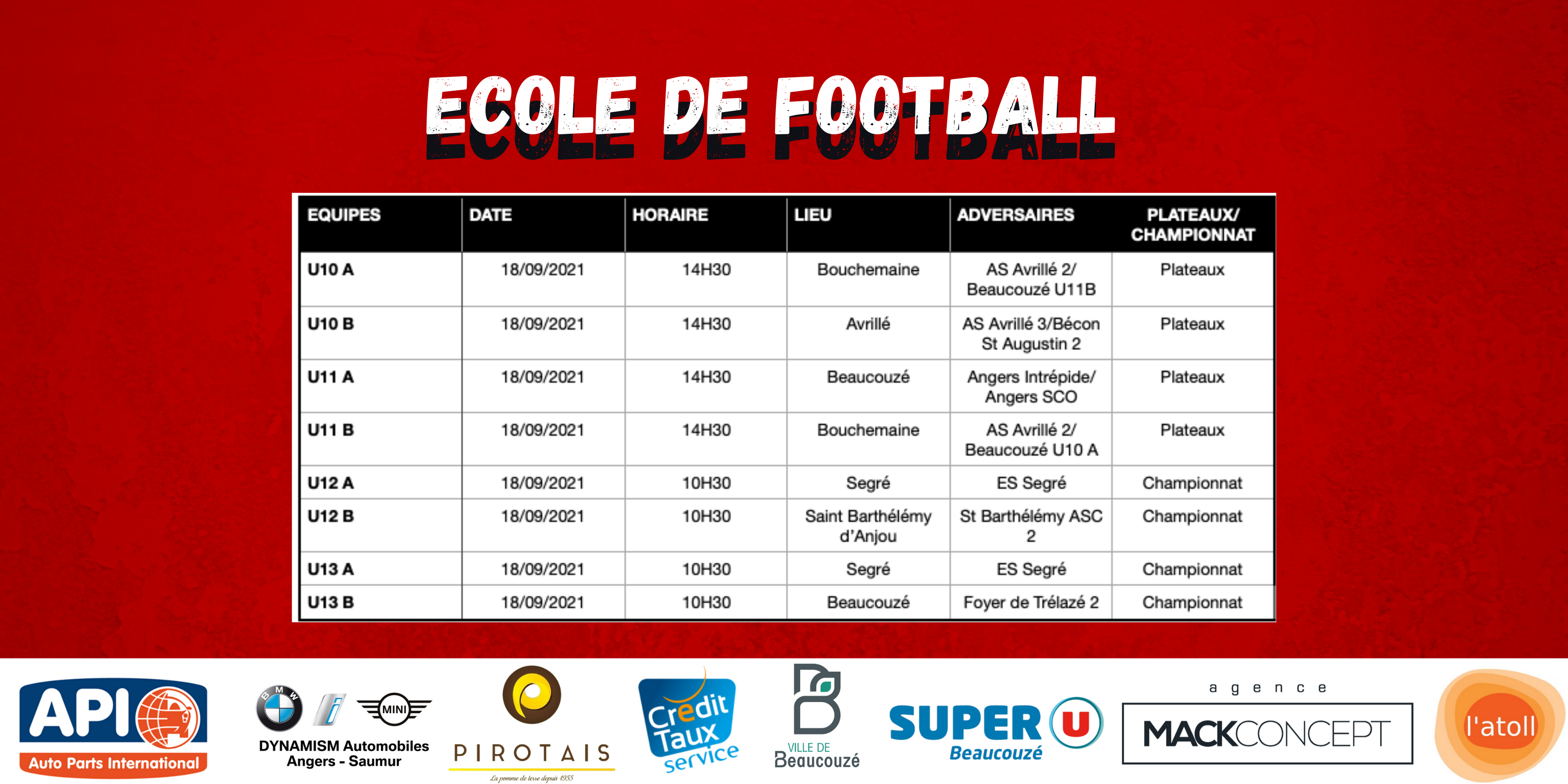 AGENDA DU WEEK-END