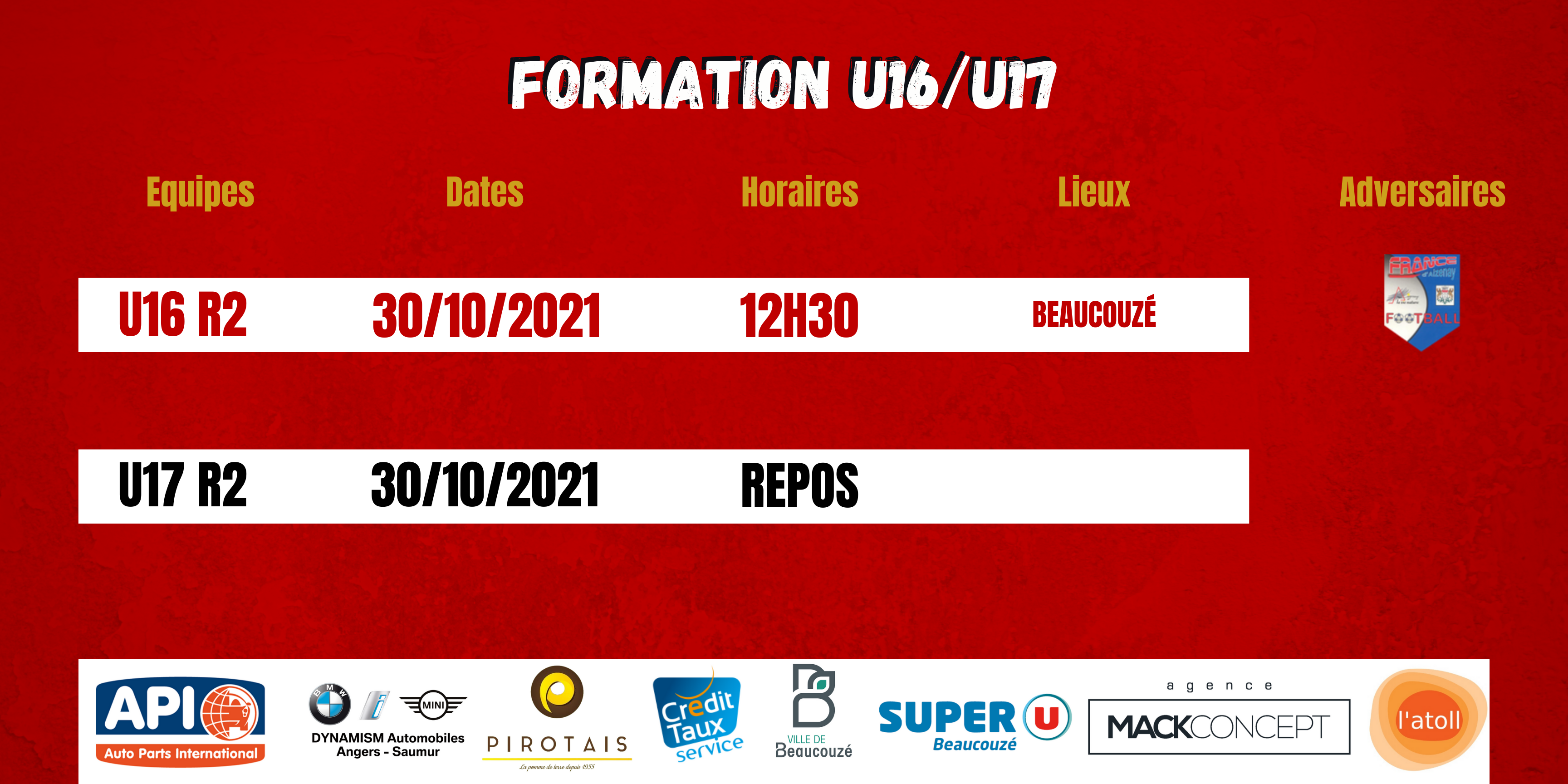 Agenda du Week-End ! Vacances scolaires pour certain(e)s, la Gambardella en lever de rideau de la Coupe de France.