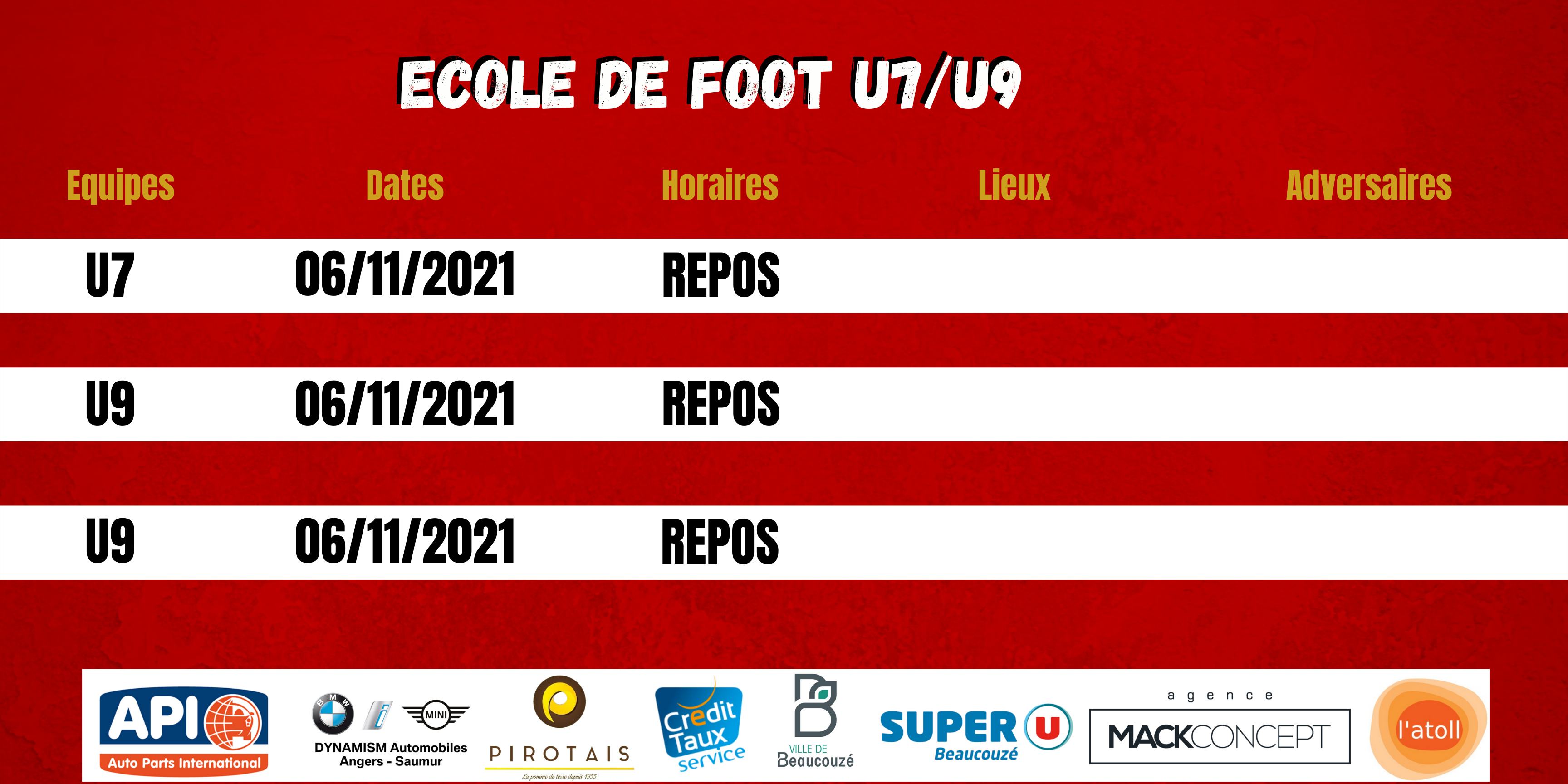 Agenda du week end !