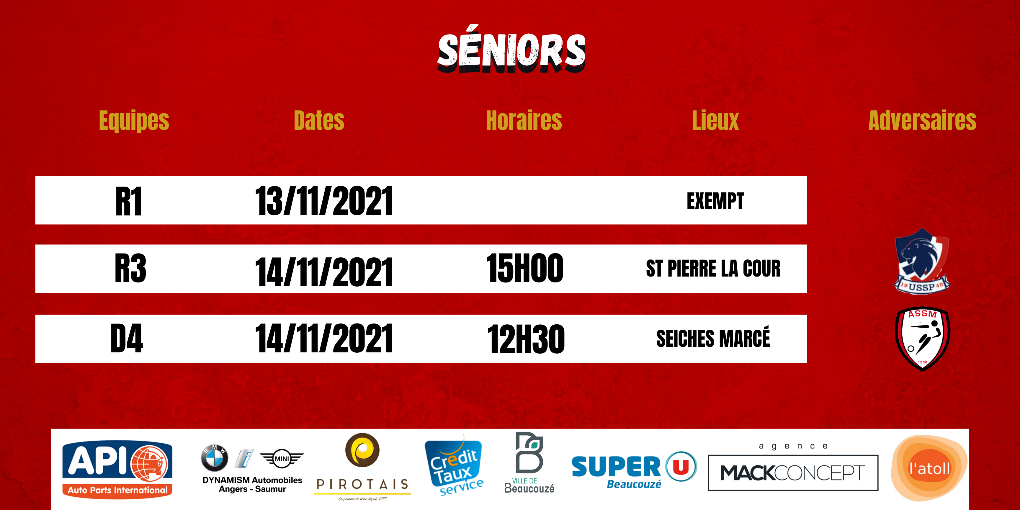 Agenda du week end !