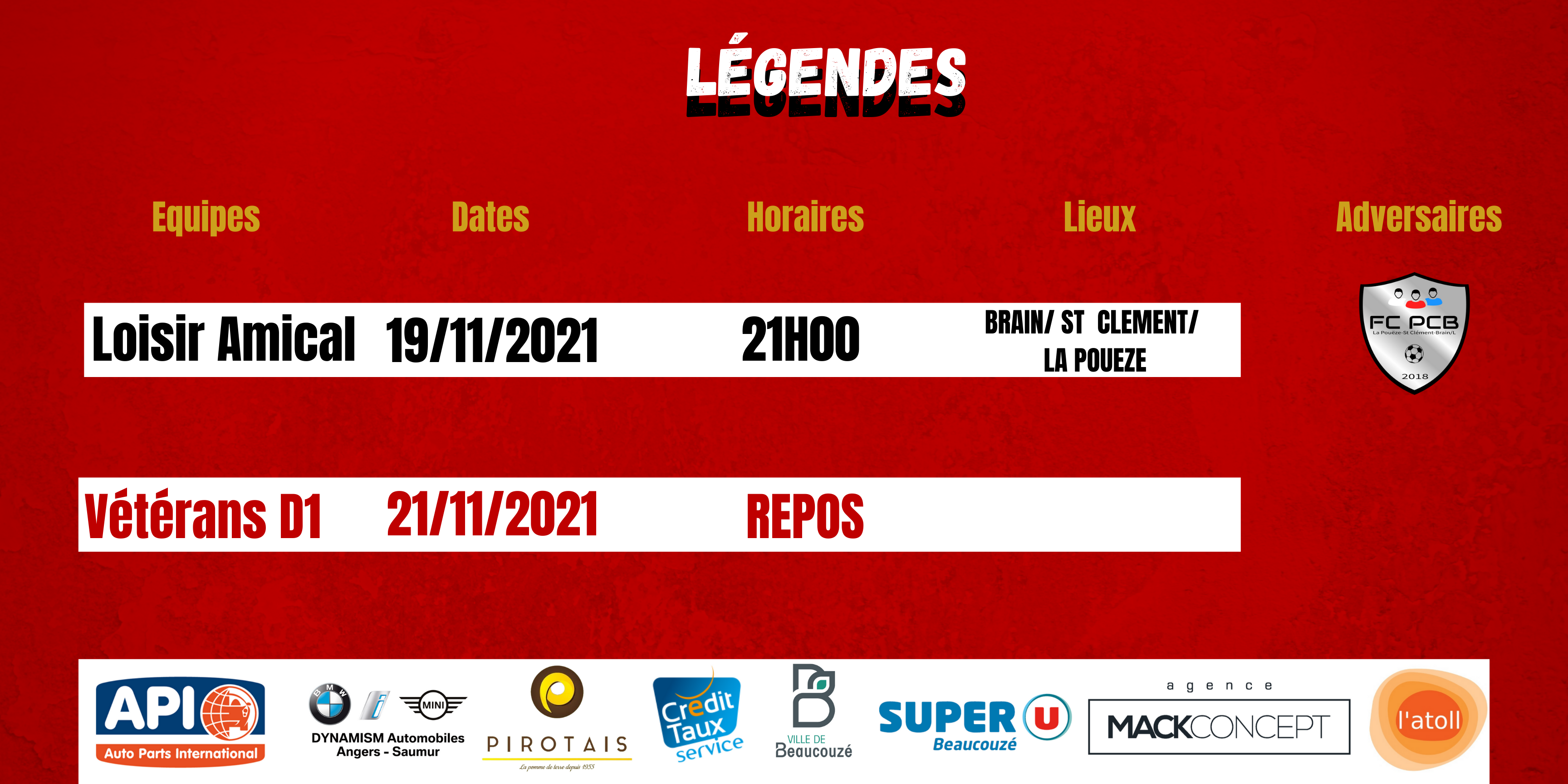 Agenda du Week-End !