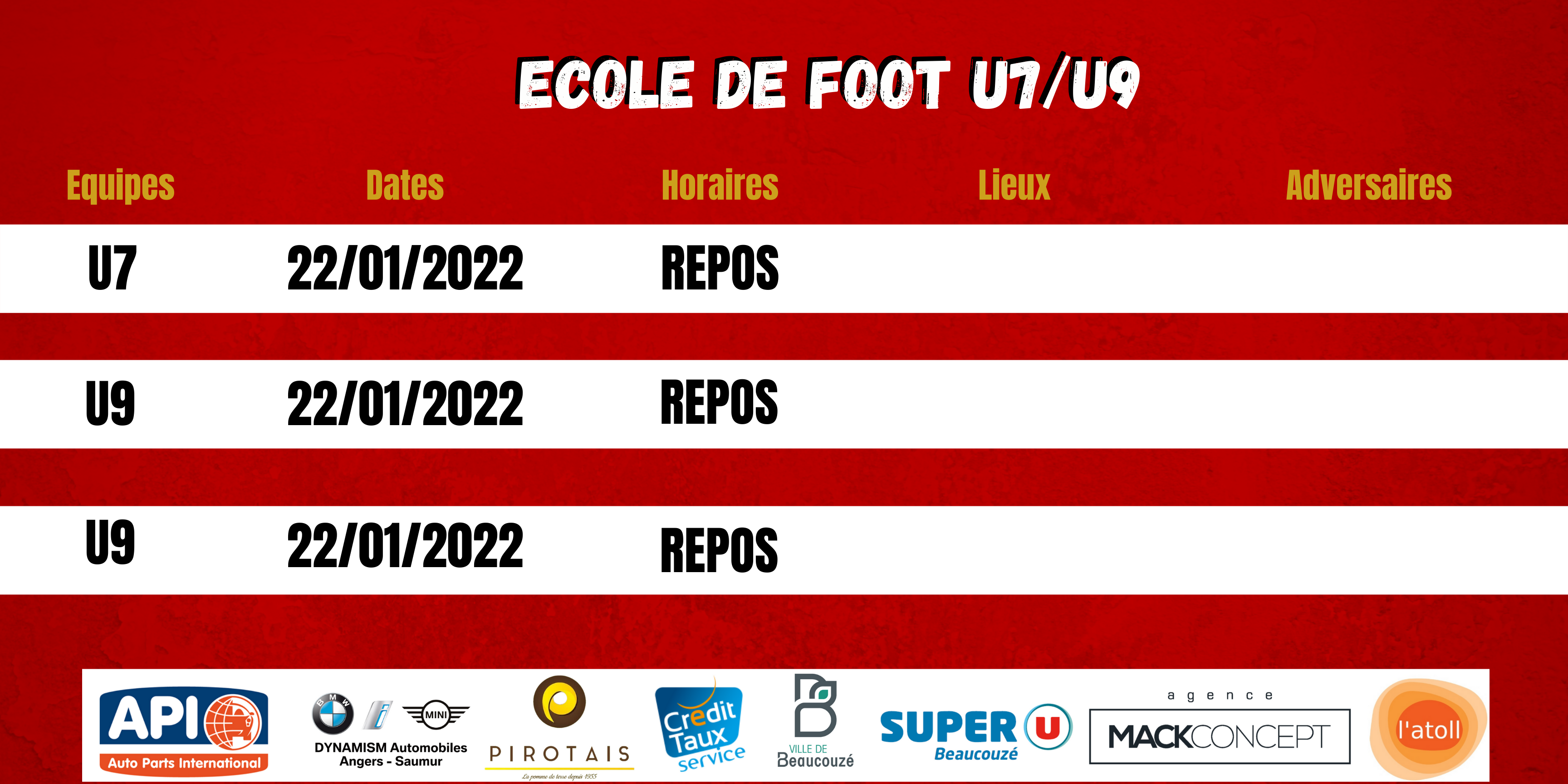 Agenda du week-end !