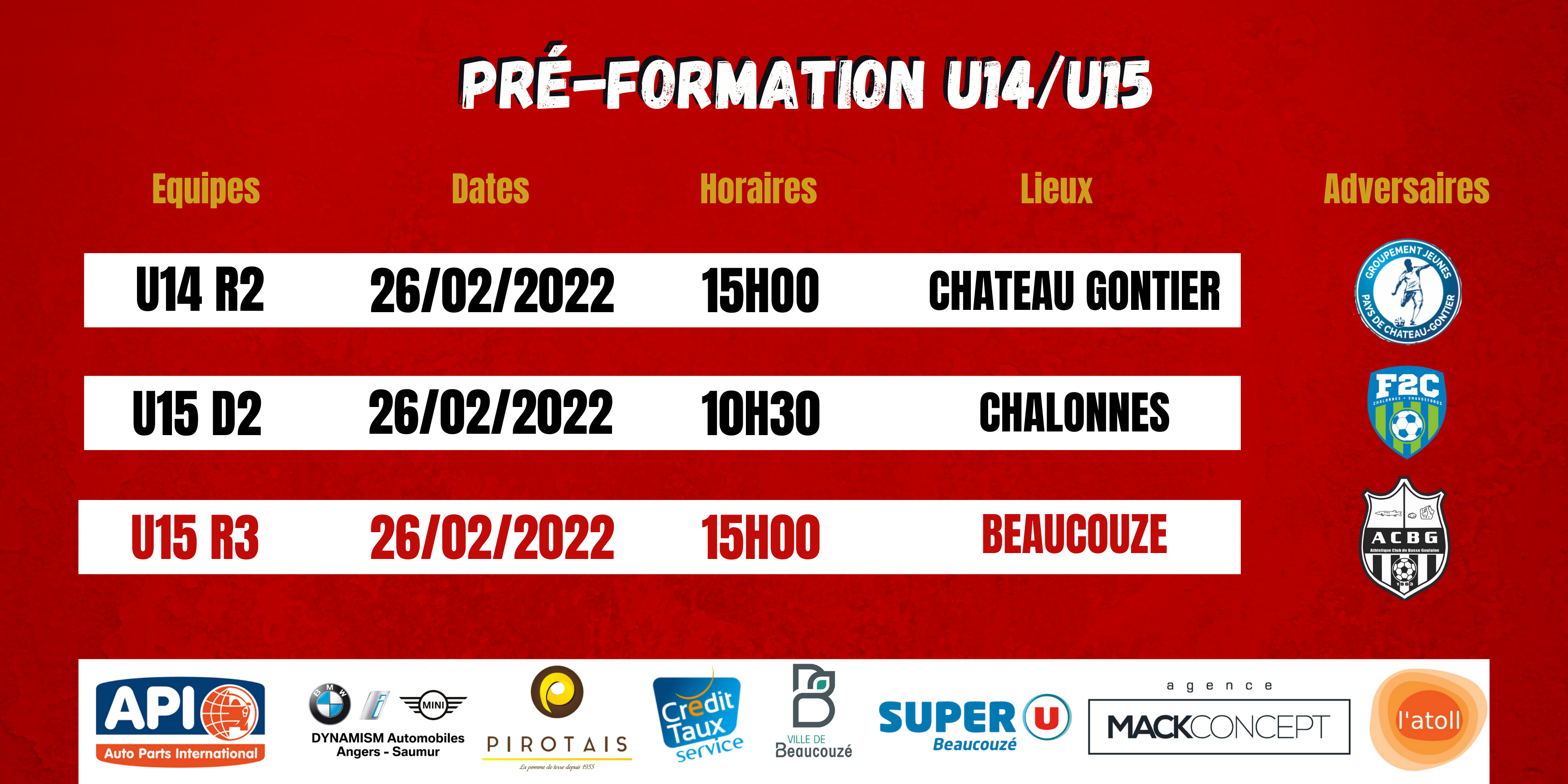 Agenda du week-end !