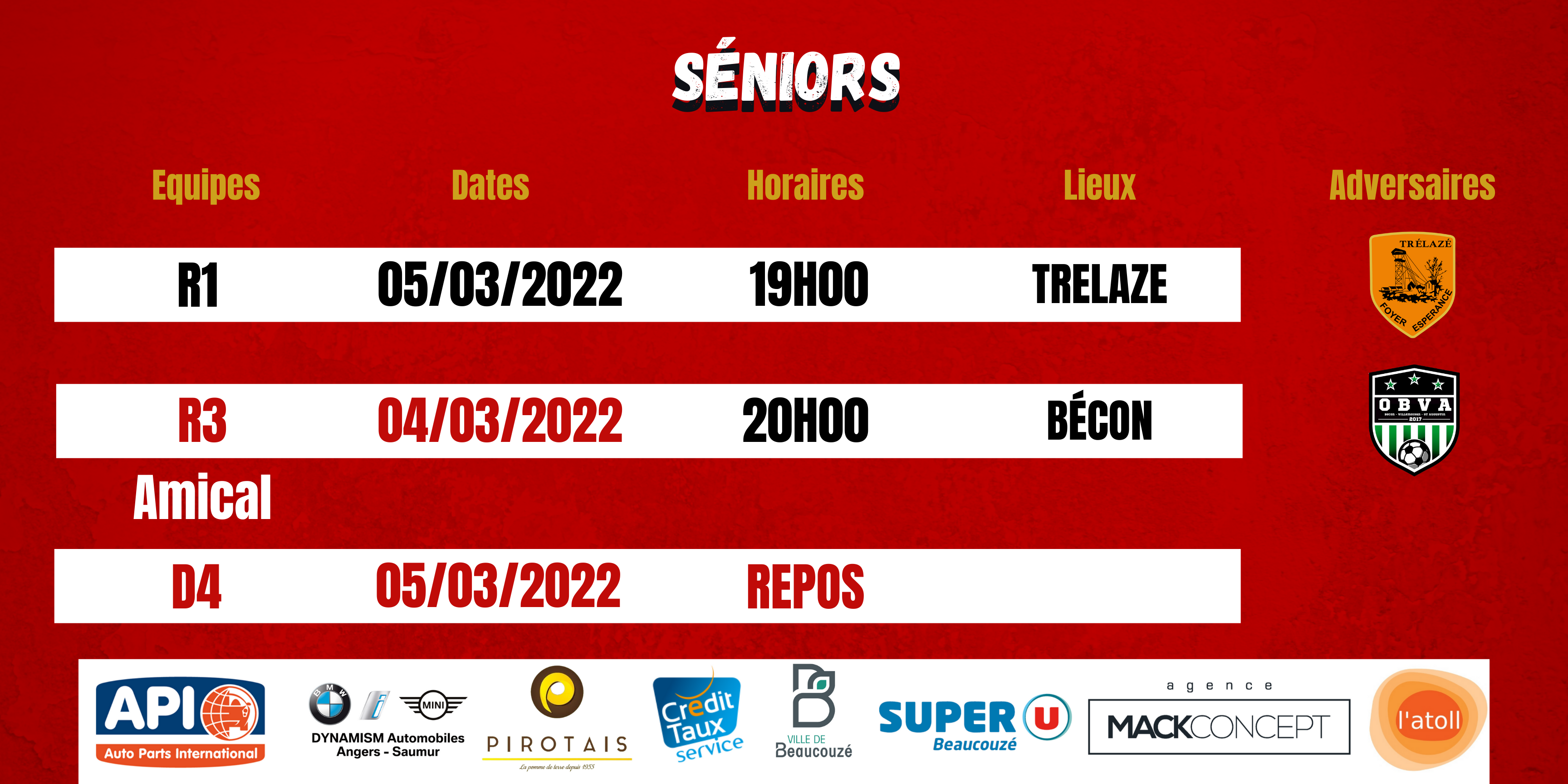 Agenda du week-end !